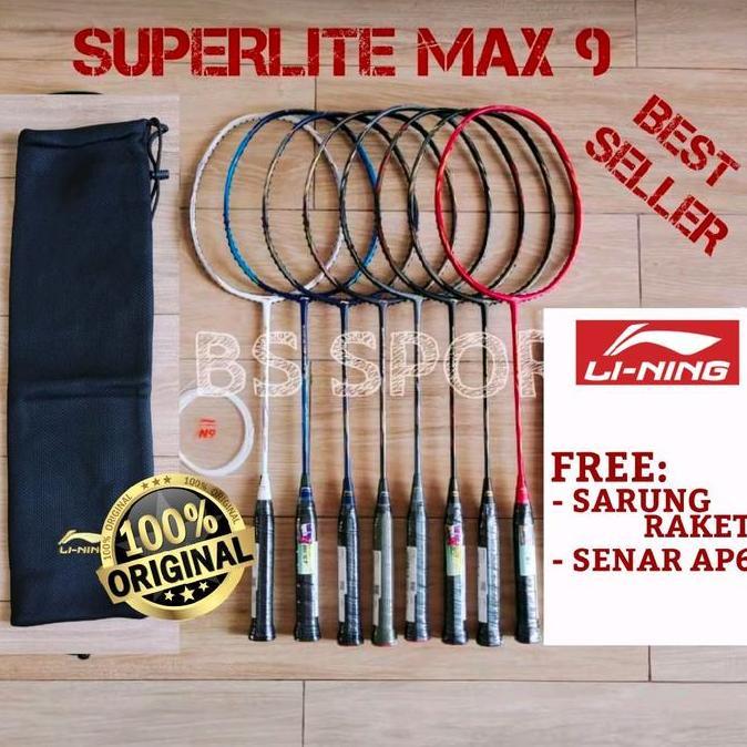 RAKET BADMINTON LINING G FORCE SUPERLITE MAX 9 ORIGINAL 100%