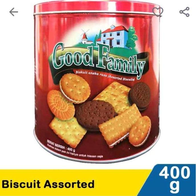 GOOD FAMILY BISCUIT 400g/ BORNEO BISCUIT 350g Biskuit Kaleng Kering snack