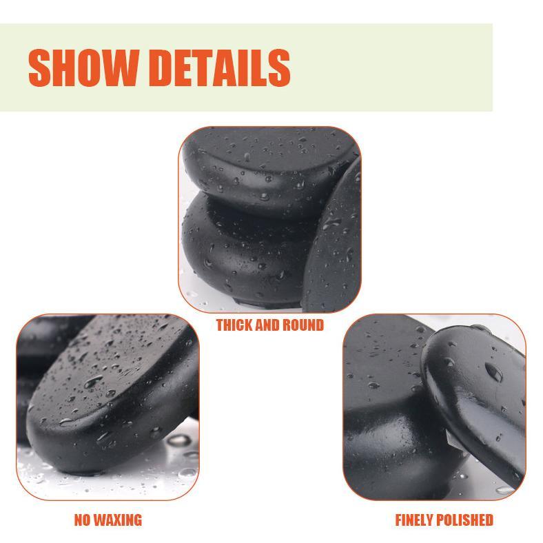 NEW 2PCS Hot Stone Massage 8*8*1.5cm Batu Hot Stone Massage Flat Hot Stone SPA