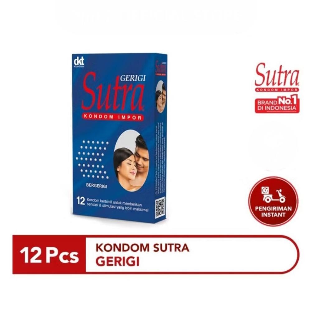 Terlaris Kondom Sutra Biru ( Bintil ) 1box isi 12+3 / Condom Sutra Biru