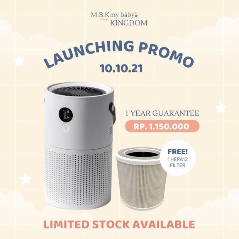 CUCI GUDANG PORTABLE AIR PURIFIER MY BABY KINGDOM (FREE EXTRA FILTER)