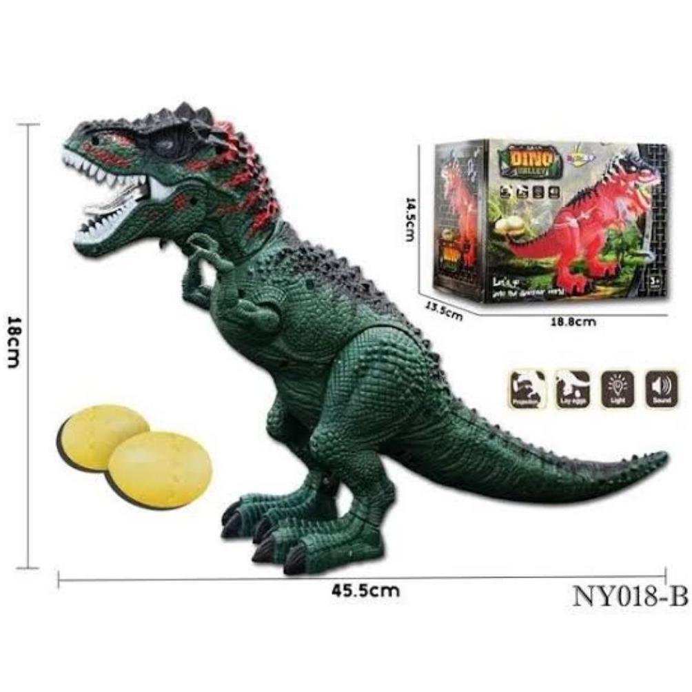Tahan Lama  (Bisa Cod) Mainan Dinosaurus Tyrannosaurus T Rex Bisa Bertelor Jalan Bercahaya / Mainan 