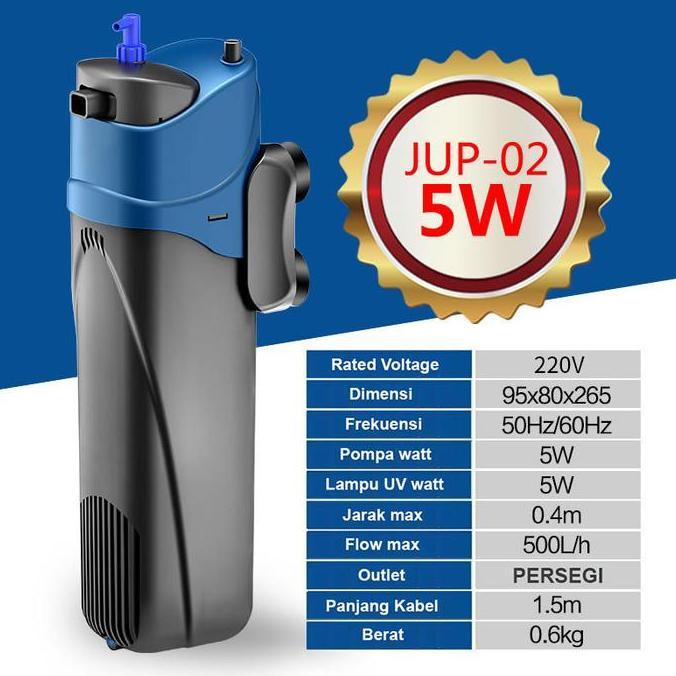 Skyfish- Sunsun Jup 01 02 Pompa Filter Uv Aquarium Lampu Uv Aquarium Internal Filter Filter 3 In 1
