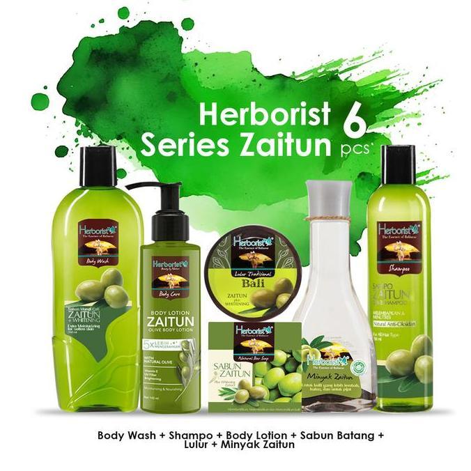 Oemah Herborist Paket Herborist Series Zaitun 8 pcs Bodycare Zaitun Untuk Hadiah Seserahan Body Wash