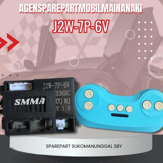 Receiver mobil mainan aki + Remote Control J2W-7P-6V PMB M-6869, M-7388