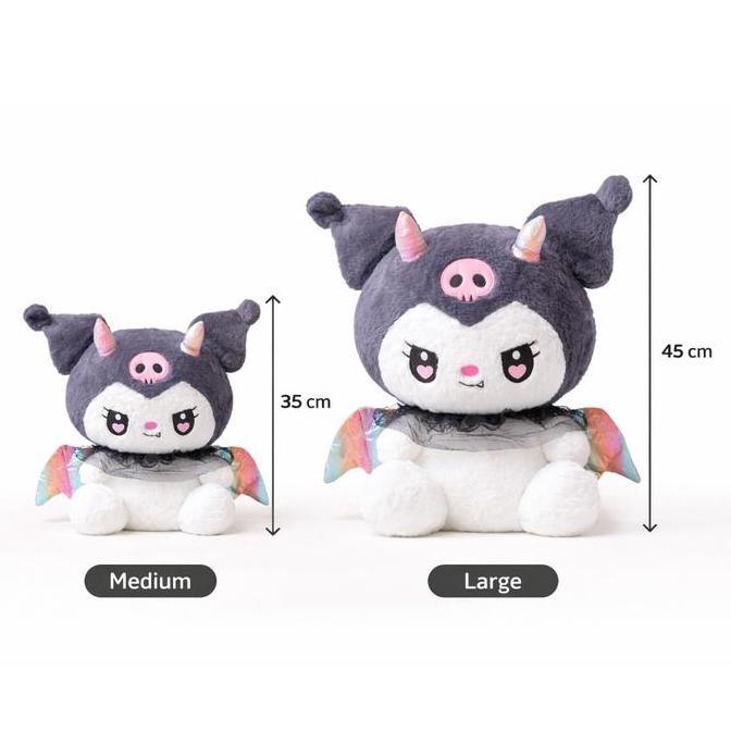 Cindy Boneka Cute Demon Kuromi Plush Toy - Mainan Plushie Karakter Sanrio Kuromi Sayap Lucu Lembut