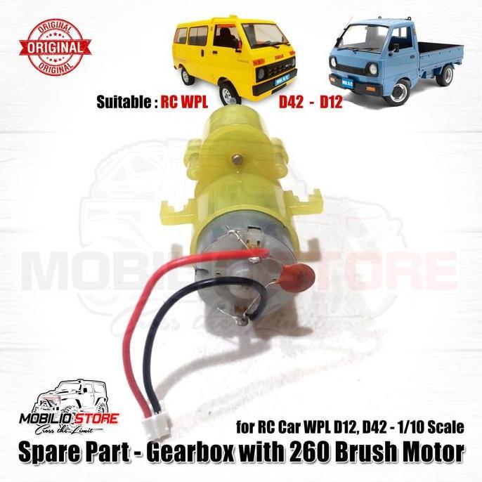 Spare Part Ori Gearbox RC WPL D12 1/10 Brushed Motor 260 Full Set