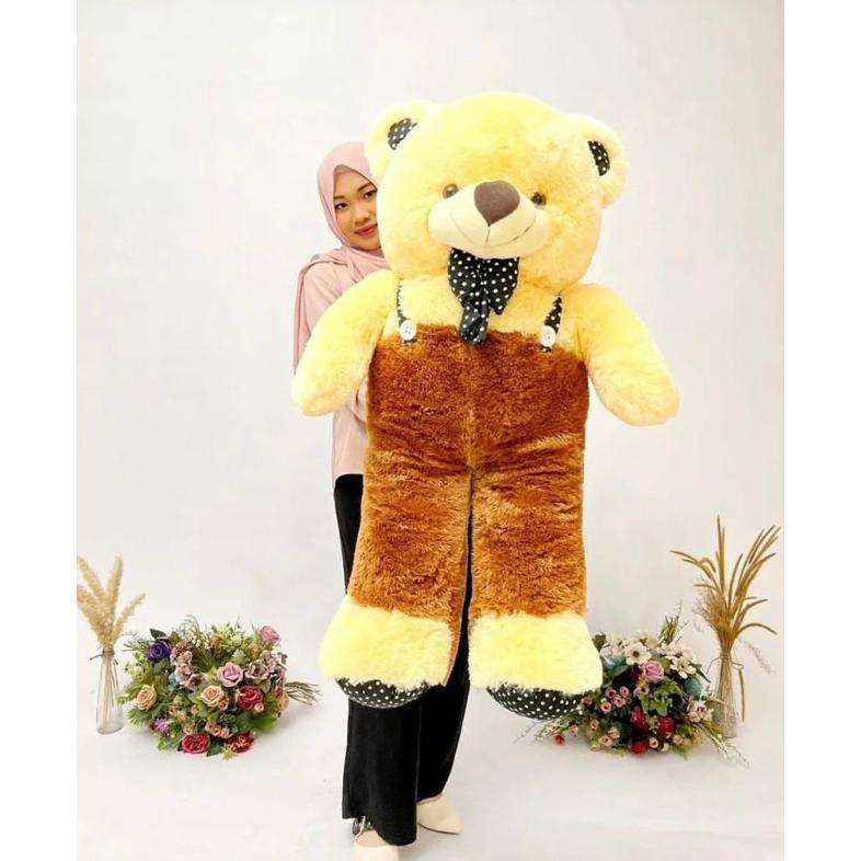 Promo !!! Boneka Beruang Panda Jumbo Besar 1.2 Meter Dan Boba Jumbo Led Lampu Label Sni
