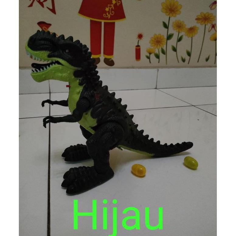 Diskont Hokkiterus21 Mainan Dinosaurus Telur Robot Dinosaur Trex Bertelur Bergerak Bersuara Lampu