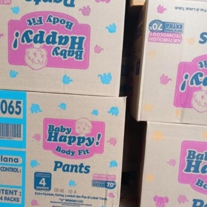 NEW BABY HAPPY PANTS M / L / XL / XXL(1 KARTON ISI 4 BALL ) BABYHAPPY 1DUS ORI