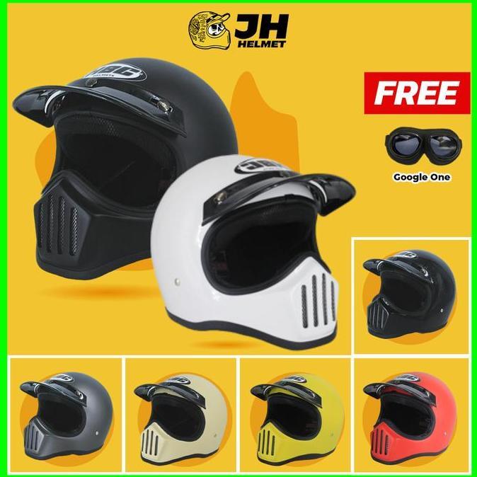Helm Cakil HBC Polos | Helm Retro | Full Face | HBC Cakil | Jual Helm