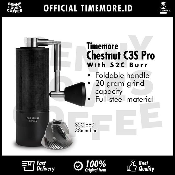 TERMURAH - Timemore C3s Pro Grinder Kopi Manual Coffee Hand Grinder C3-S
