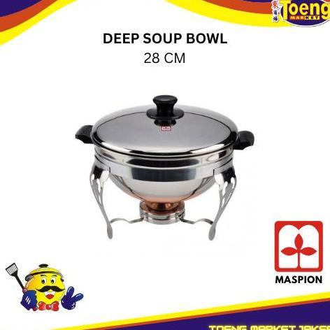NEW TEMPAT PRASMANAN / DEEP SOUP BOWL SET 28 CM STAINLESS MASPION