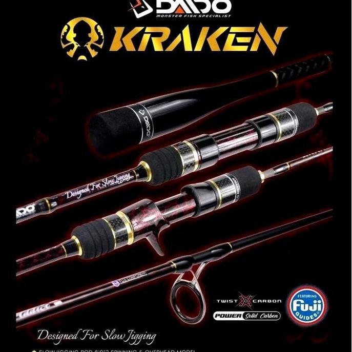 Joran jigging daido kraken spinning carbon solid full fuji