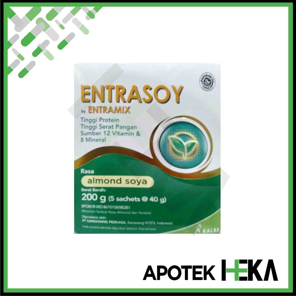 Terlaris Entrasoy 200 G Almond Soya - Susu Nutrisi Dewasa Tinggi Protein Serat