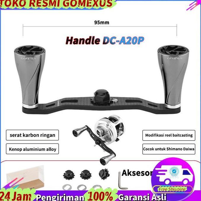NEW Gomexus DC-A20P Twin Handle Reel BC 95mm Anti Selip & Korosi untuk Ikan Gabus Toman & Ikan Besar
