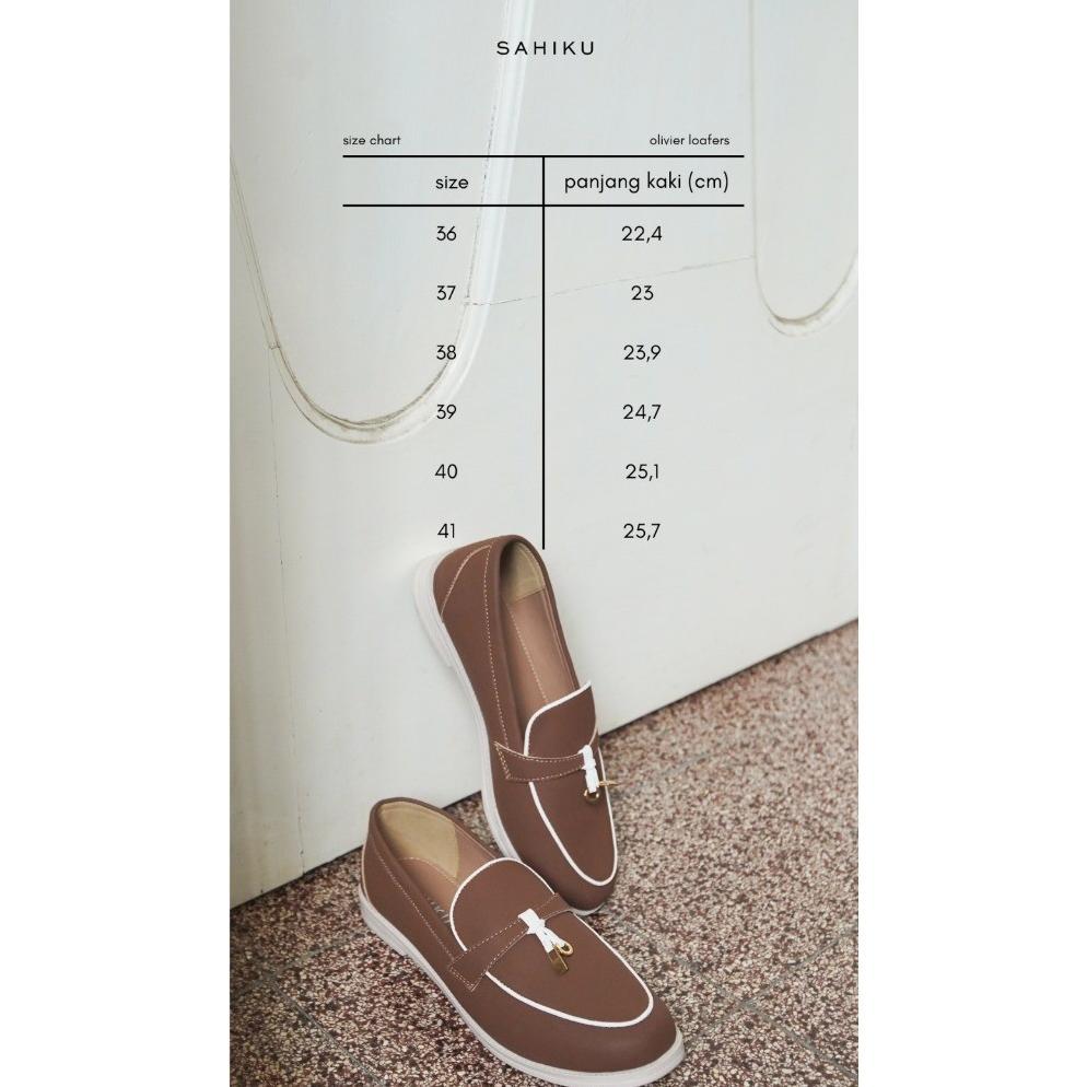 HEMAT SAHIKU - Olivier Loafers Sepatu Wanita Daily Shoes Woman Flatshoes Casual Ringan Anti Slip