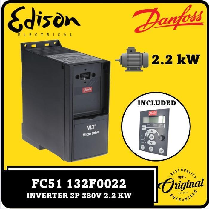 DANFOSS 3P 3-Phase Inverter VLT Microdrive FC51 FC-51 2.2kW 132F0022