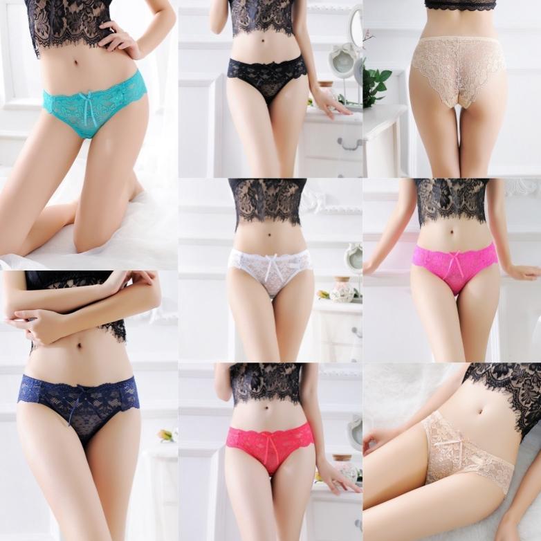 ORIGINAL Online Fashion Celana Dalam Wanita jumbo dewasa cd Sexy Renda transparan Panties C276