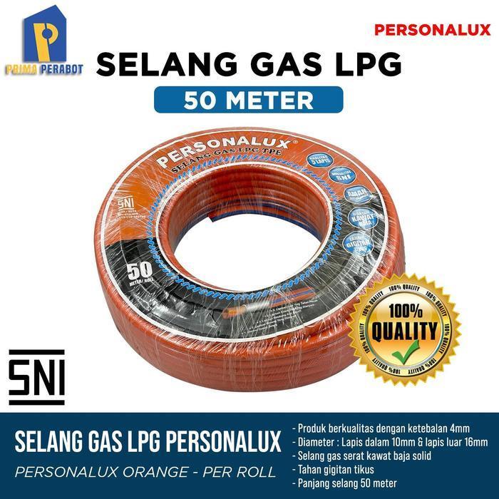 Per Roll Selang GAS LPG Personalux 5 Lapis SNI Kawat Baja