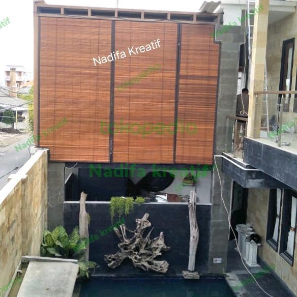 Nadifa Kreatif Tirai Kayu Waterproof / gorden / krei / horden / curtain / kere / gorden kayu / Krey 