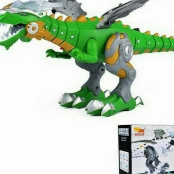 Murah Mainan Robot Dino Dinosaurus Naga Bisa Keluar Asap Nyala Lampu
