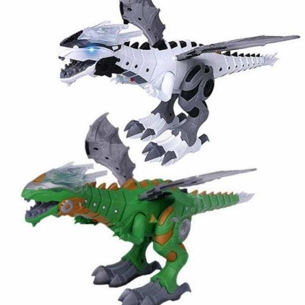 Discount Mainan Robot Dino Dinosaurus Naga Bisa Keluar Asap Nyala Lampu