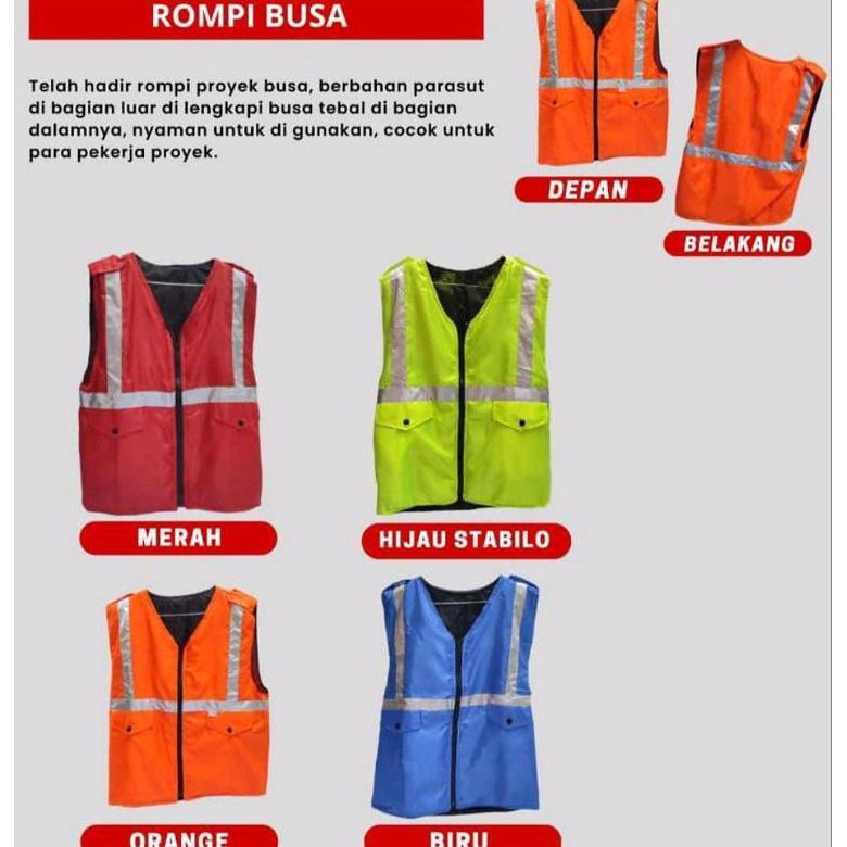 FAVORIT Rompi busa /rompi safety/rompi proyek busa