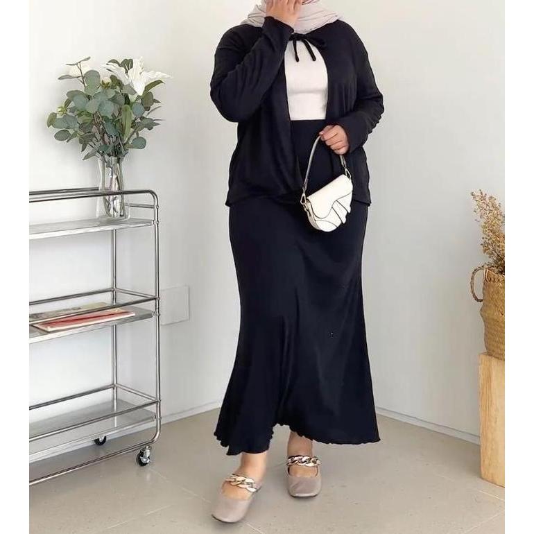 (Bundling) Yejin Skirt XL dan Gia Cardigan Dewasa