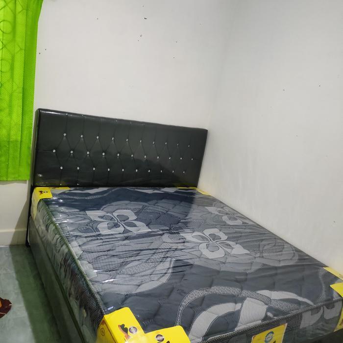 SET KASUR DIPAN DAN SANDARAN SPRINGBED LENGKAP 160*200
