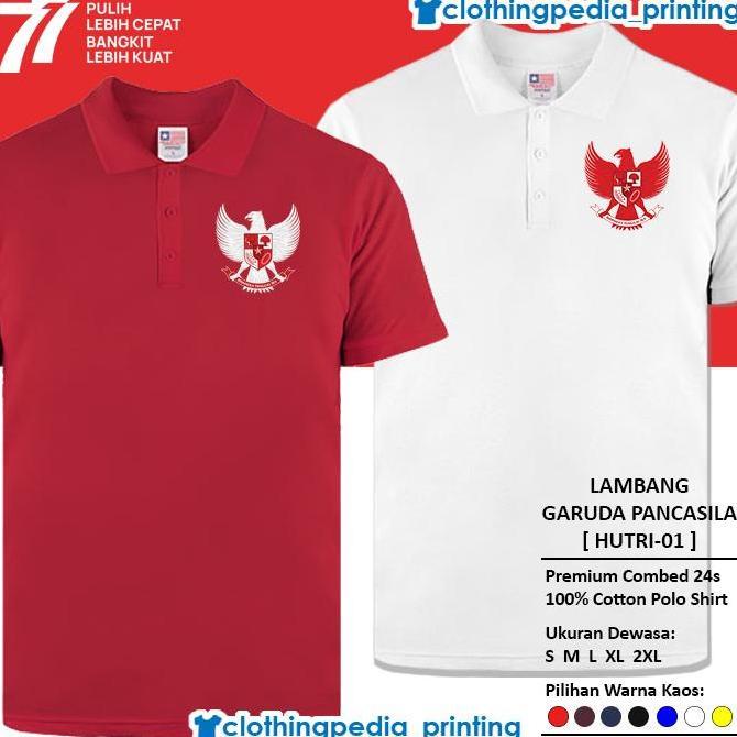 Kaos Polo Kesaktian Garuda Pancasila Lambang Negara Indonesia HUT RI