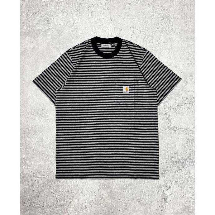 Carhartt WIP S/S Verner Pocket T-Shirt Verner Stripe, Black / Dark Grey