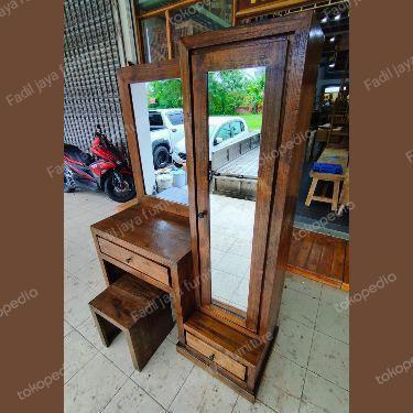 tolet meja rias kayu jati minimalis