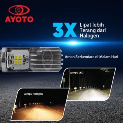Bergaransi Lampu Led Motor Original Ayoto M2B H6 Ac/Dc 8Watt+8Watt 