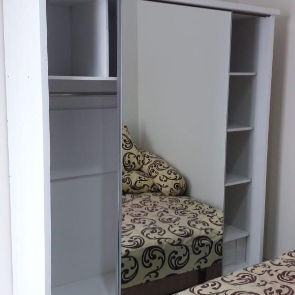 SLIDING DOOR LEMARI PAKAIAN MINIMALIS 2 PINTU
