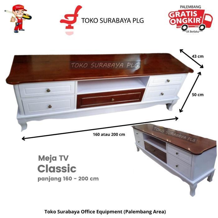 Meja TV Classic lemari Credenza Buffet Rak TV Lemari Rak Serbaguna