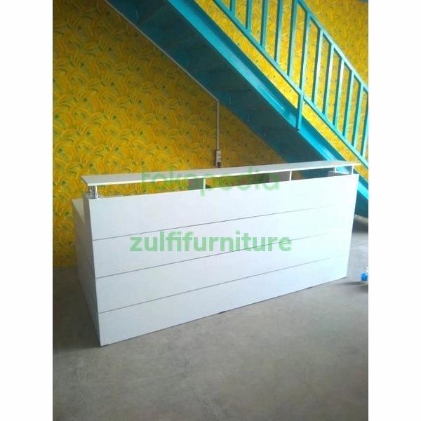 meja kasir minimalis panjang 2 meter meja resepsionis