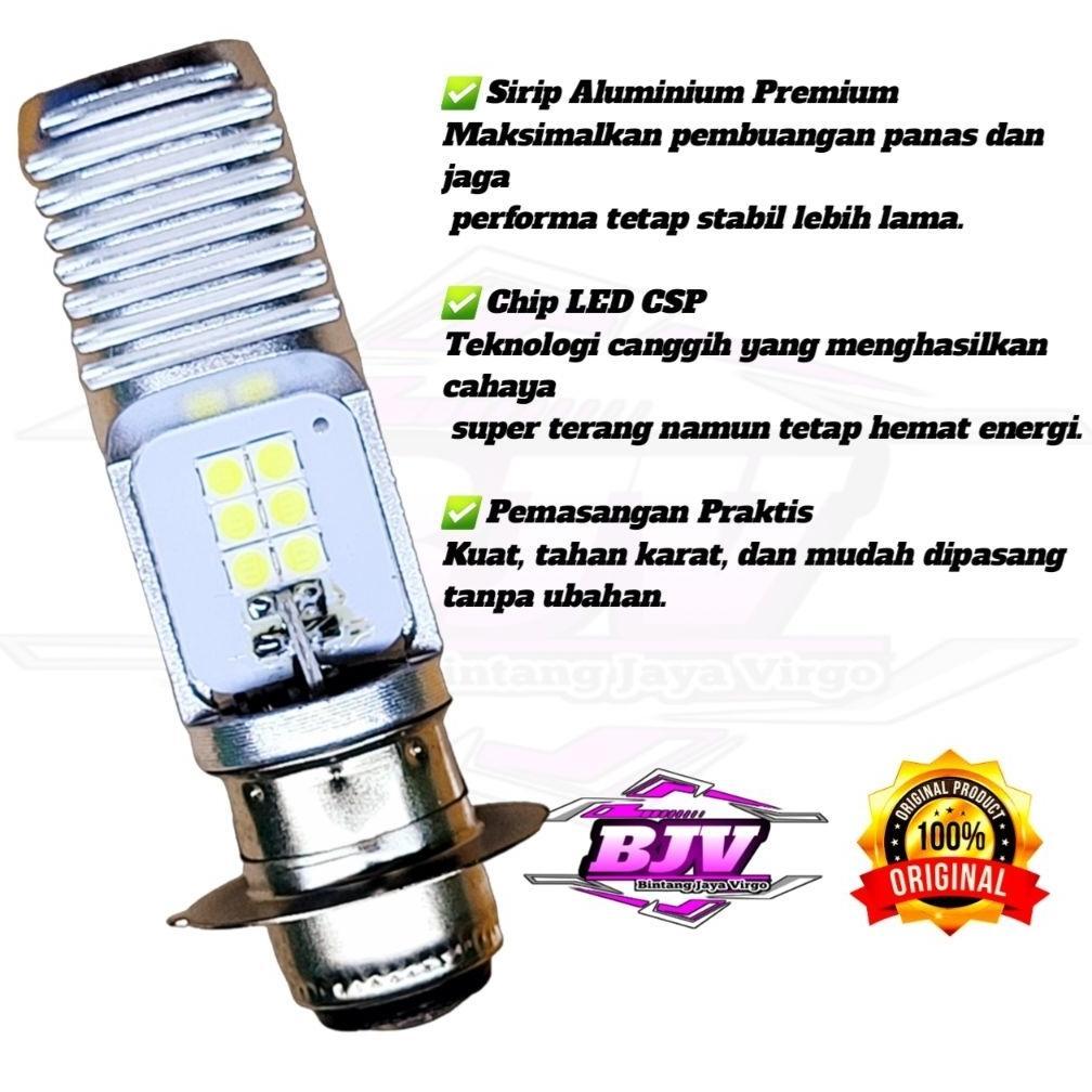 Sale Lampu Depan Motor Yamaha Mio Sporty Led Putih Ac/Dc 12Volt Pengganti Bohlam Standart M2B_Pro