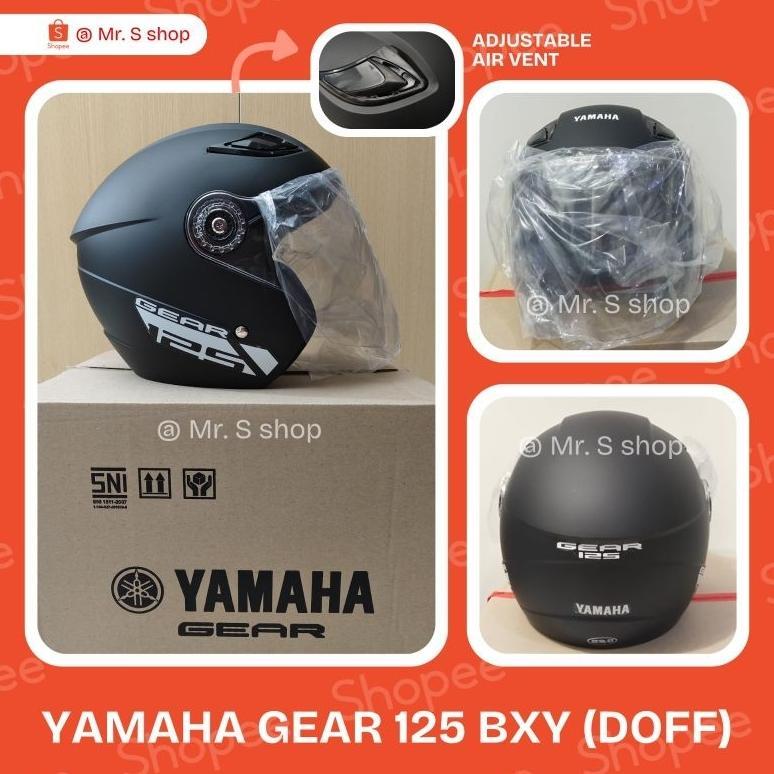 Premium Helm Yamaha Original Sni Hitam Kilap L-Xl