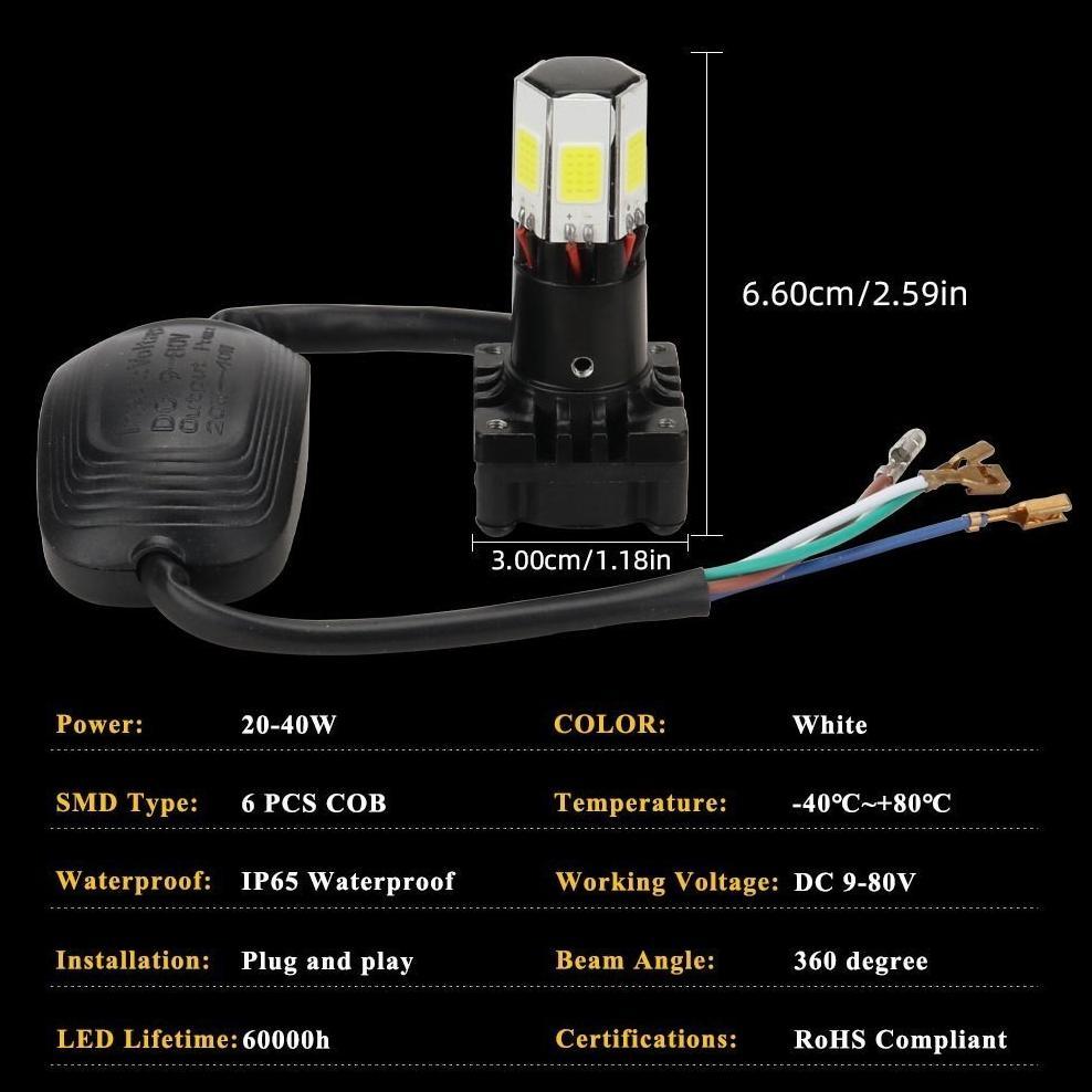 Sale Lampu Led Motor 6 Sisi M02E Bergaransi Original 35 Watt/Lampu Led Motor H4 H6 6 Sisi M02E Origi