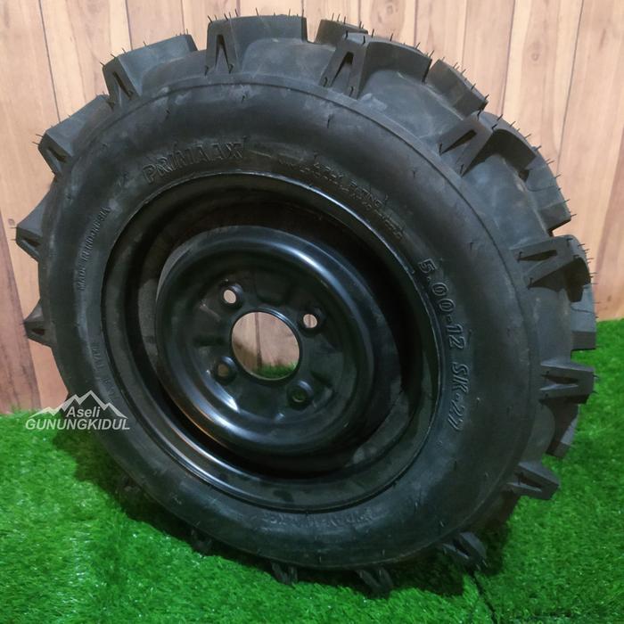 Set Roda Karet Original Traktor Quick (Ban Luar Dalam Velg) Ring 12-13 - Rubber Tire