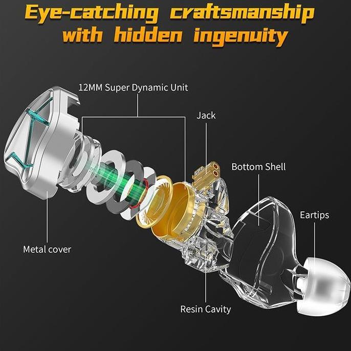 IEM KZ ESX 10th Anniversary BassHead Earphone with Mic and Garansi