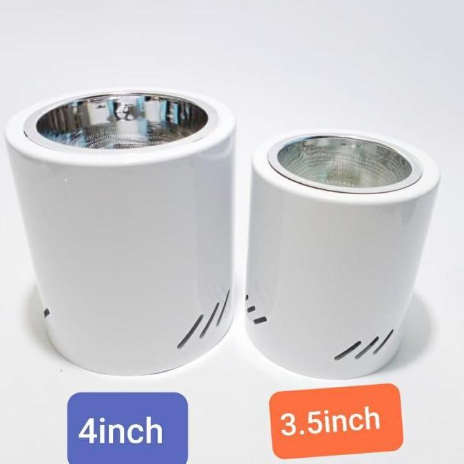Kap Lampu Downlight Outbow Bulat / Lampu Plafon Tempel Dinding 4INCH