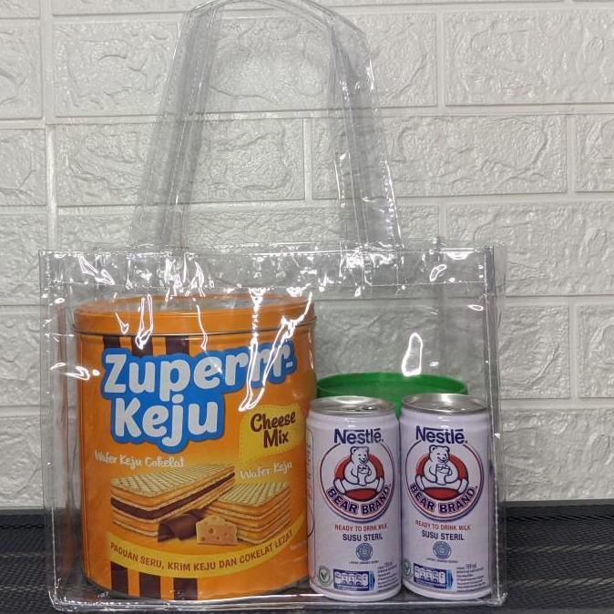 Tas Full Mika Transparant, Goodiebag Mika, Tas LunchBox, Hampers Mika