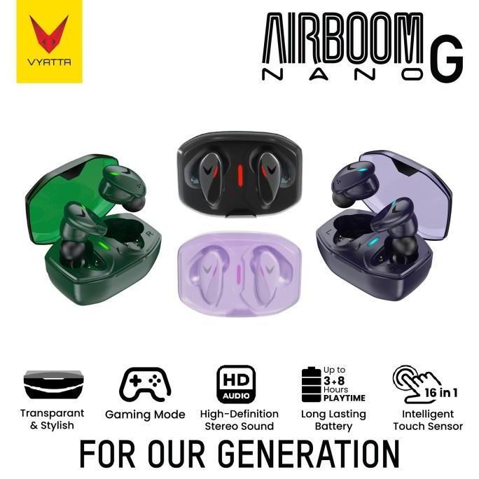 VYATTA AIRBOOM NANO G TWS BLUETOOTH HEADSET EARPHONE GAMING