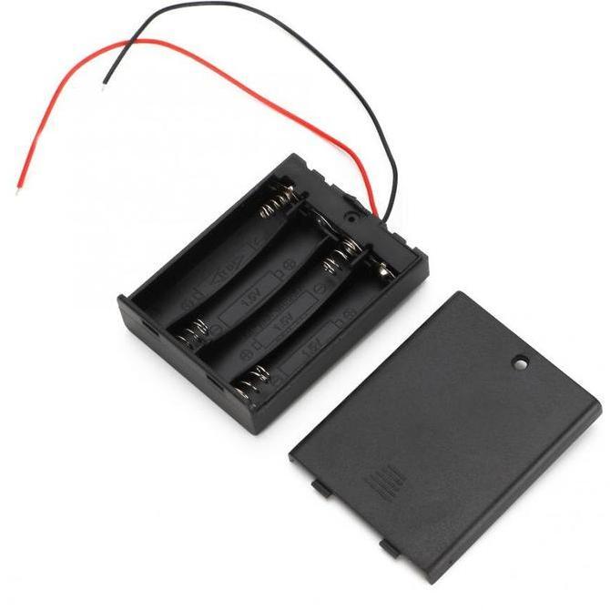 Battery Holder 4xAAA 4 x AAA Baterai Case Box Kotak Tempat Baterai