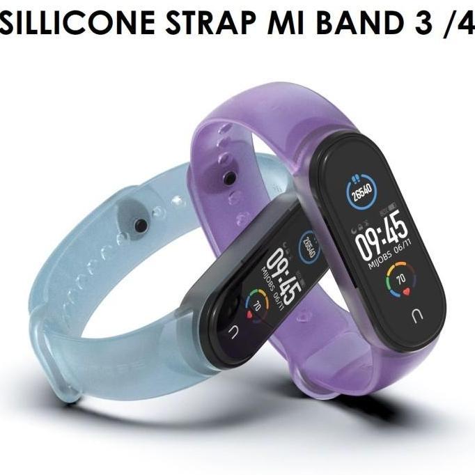 Strap Xiaomi Mi Band MiBand 3 / 4 Silicone Strap Silikon Transparan