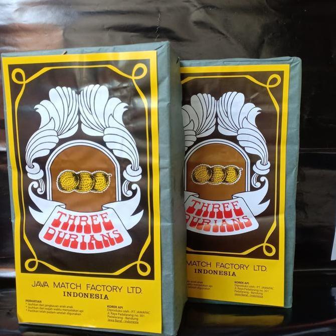 Korek Api Kayu 1 Pack Besar isi 100 Box (Three Durians)