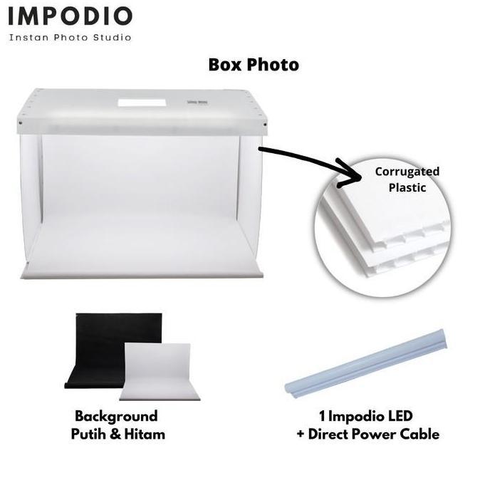 mini studio box photo Ukuran A1 - (Paket dengan alasfoto)