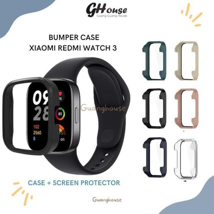 Case Redmi Watch 3 Bumper Case Xiaomi Redmi Watch 3 Bahan PC Tempered